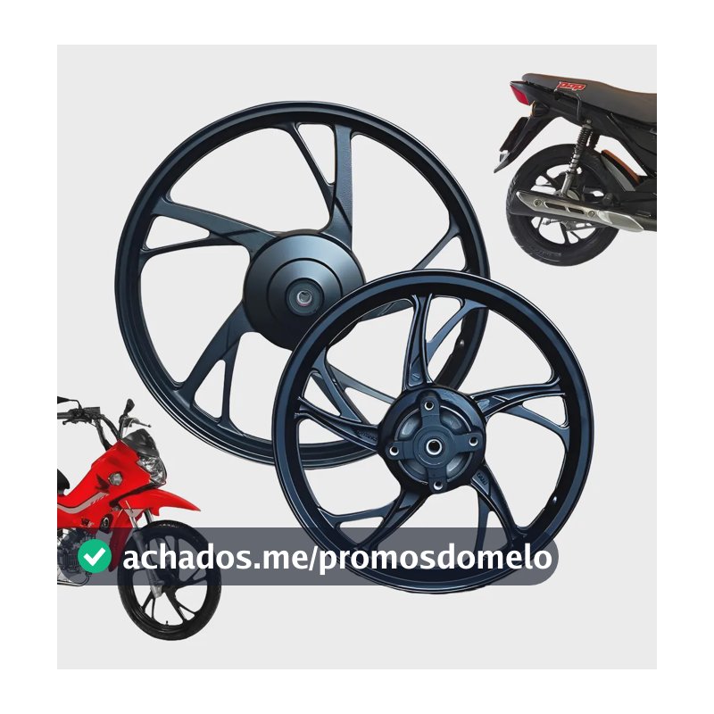 Par Roda Liga Leve Rolamento Pop 100 110i A Disco Lona Preto