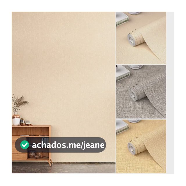 Papel De Parede Autoadesivo Lavável Efeito Linho 45cm X 10m