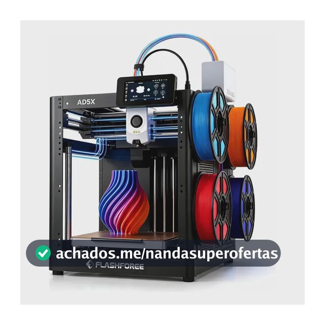 Impressora 3d Flashforge Ad5x Multicolorida Original Nf 127/220v Preto