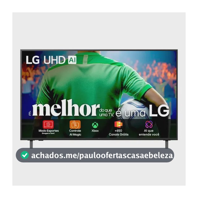 Smart TV LG UHD AI UA85 60 polegadas HDR10 Pro Processador α7 AI Ger 8 webOS 25
