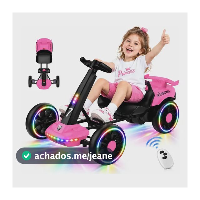 Trailforge M1 Carro Elétrico Infantil Kart 100w 5-8km/h Rosa-chiclete