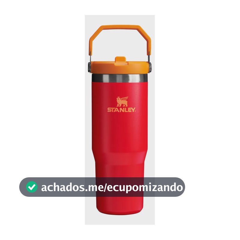Garrafa Térmica Stanley Tumbler Flip Straw Chili 887ml