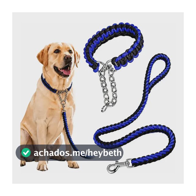 Guia Unificada Enforcador Adestramento Trançado Para Cães