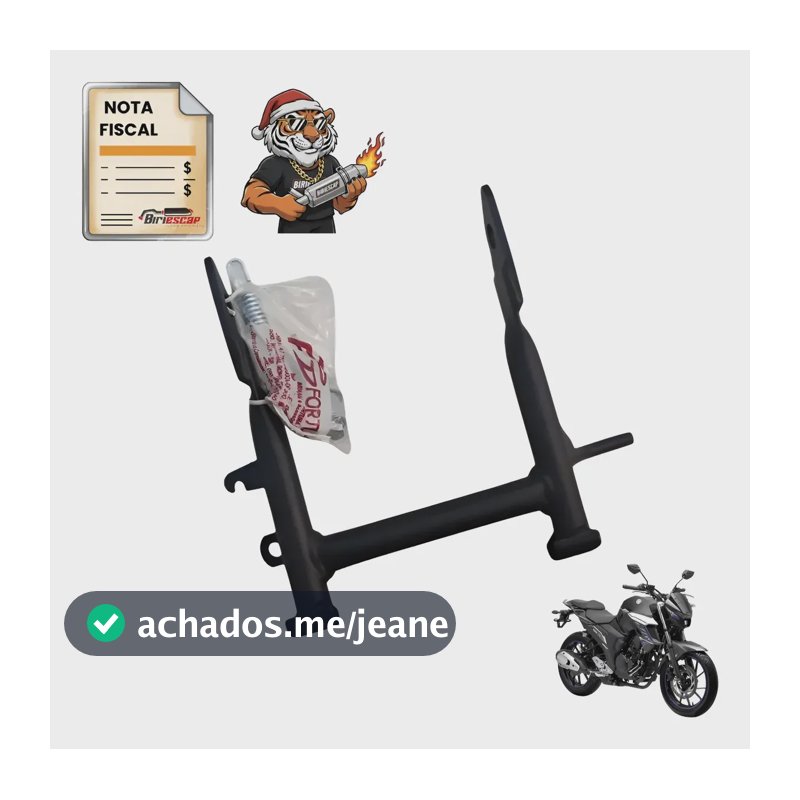Cavalete Central Apoio Yamaha Fazer 250 Fz25 2018 2025 Fz15 Preto