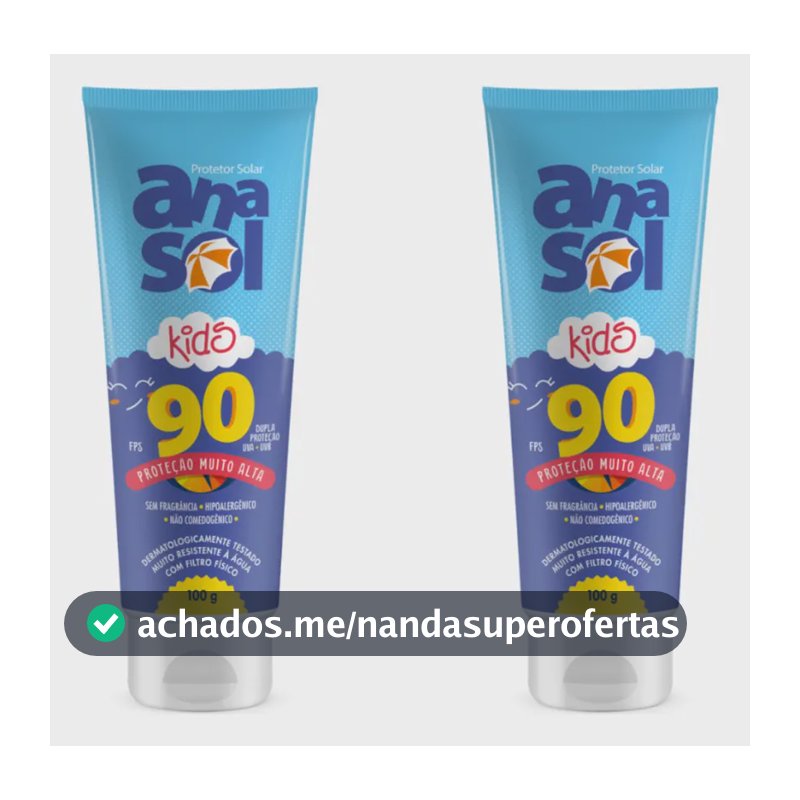 Kit 2 Protetor Solar Kids Anasol Fps 90 100g