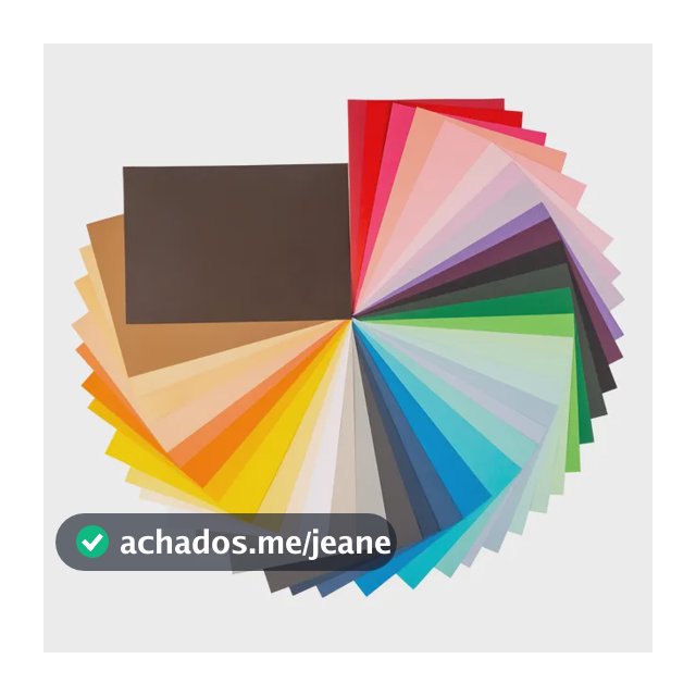 Papel Color Plus A4 180g Massa Colorida 50 Un. Várias Cores