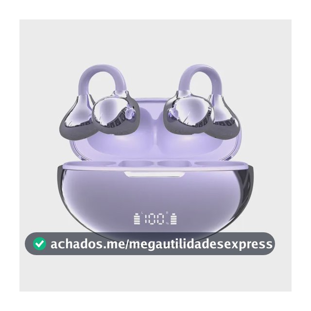 Clipe De Fones De Ouvido Bluetooth Bone Sem Tradutor Auricul Purple