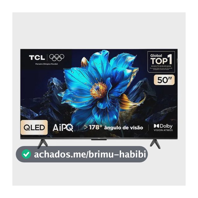 Smart TV TCL 50 Polegadas QLED 4K P7K WiFi Bluetooth Google TV HDR10+ Dolby Atmos Dolby Vision 50P7K