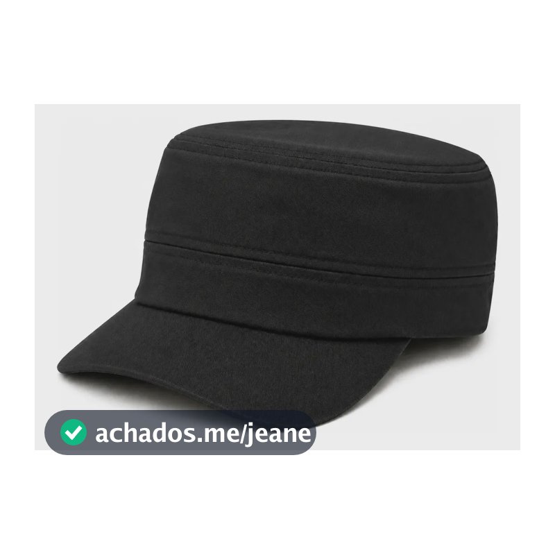 Quepe Cap Boné Ajustavel Tipo Militar Aba Pequena Curva Preto Un Liso