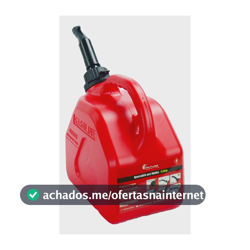 Galão Tanque Combustível Gasolina 5 Litros C/ Bico Wolf-flow