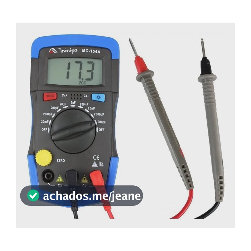 Capacímetro Digital Mc-154a Minipa