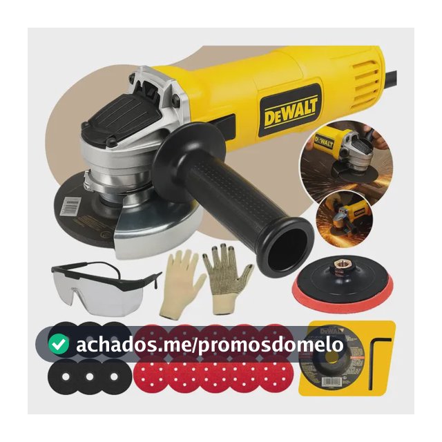 Kit Esmerilhadeira Lixadeira Angular Dewalt Disco Inox 800w 110v