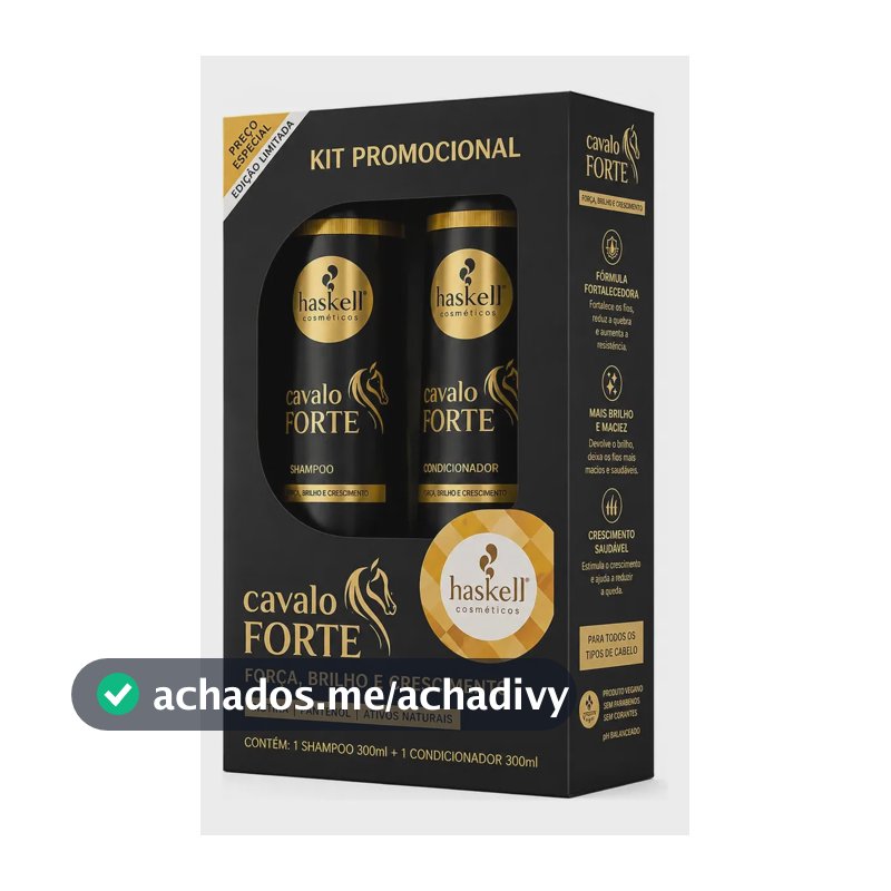 Kit Haskell Cavalo Forte Shampoo 300ml + Condicionador 300ml