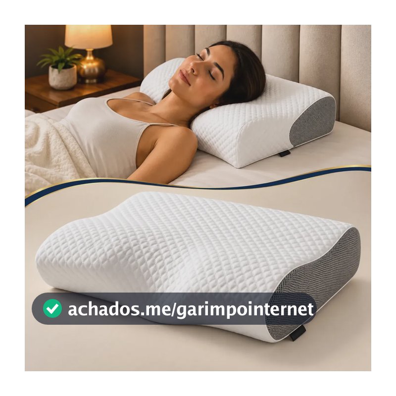 Travesseiro Japonês Cervical Nasa Ortopédico Ergonômico Anatômico Pescoço Coluna Adapttaflex