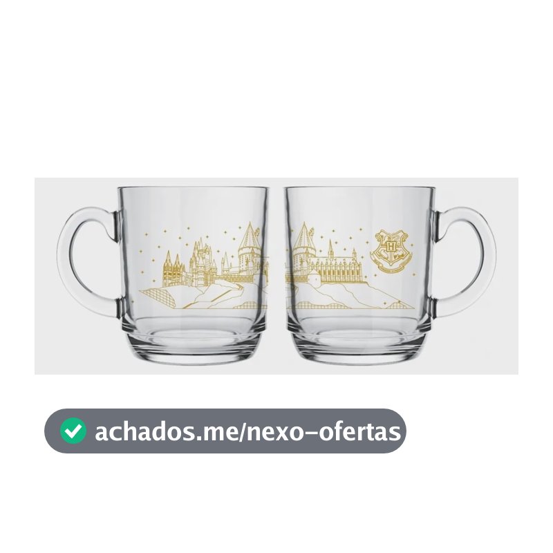 Caneca de Vidro Harry Potter Castelo de Hogwarts 300ml
