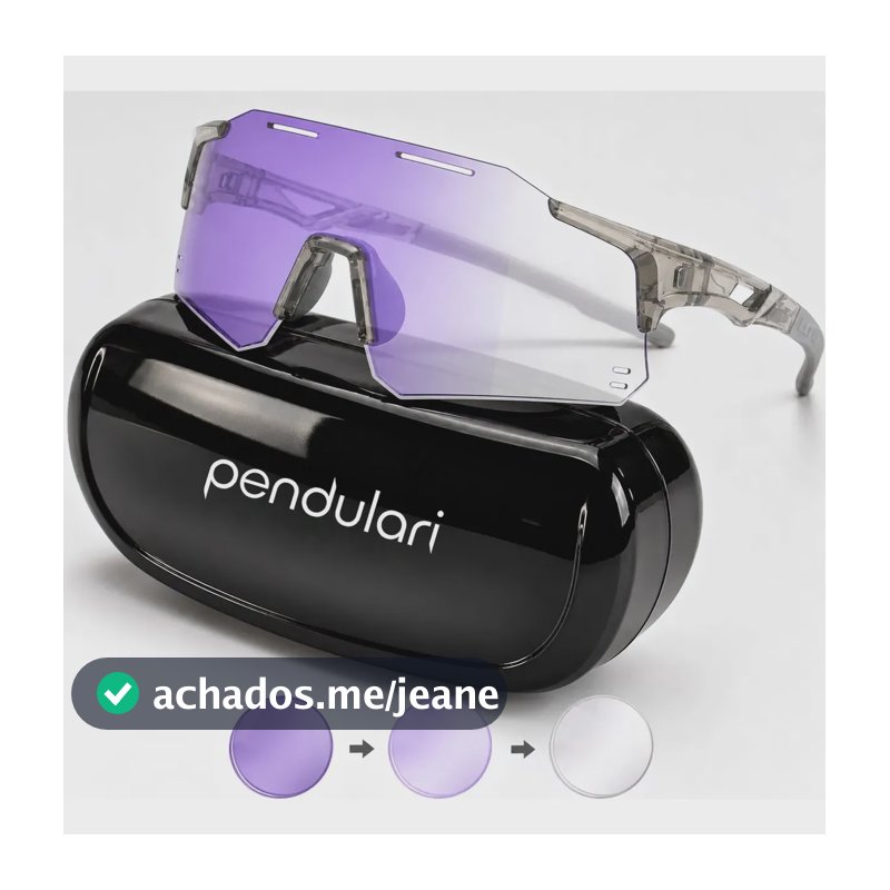 Óculos De Sol Fotocromático Bike Corrida Vôlei De Praia Uv400 - Fotocromática - Transparente - Roxo - Pendulari