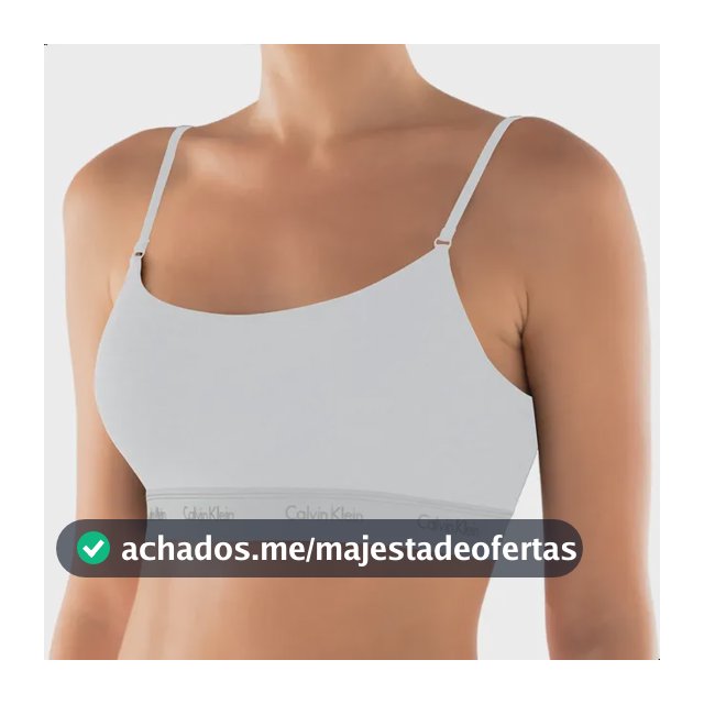 Top Sutiã Calvin Klein Original Algodão Cotton Costas Naked