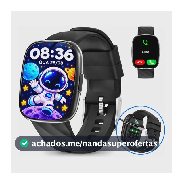 Relógio Infantil Smartwatch Bluetooth Ip68 Chamadas Esportes
