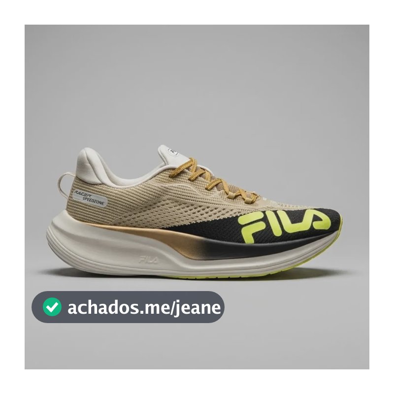 Tenis Fila Racer Speedzone  Dourado/preto Dourado 35