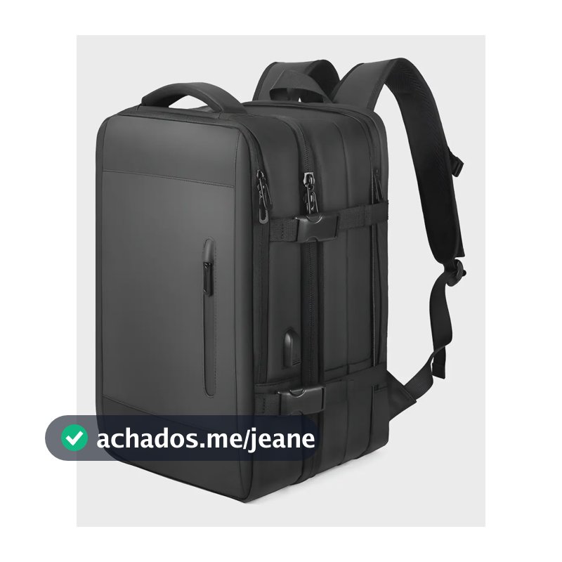 Mochila Executiva Viagem Grande Notebook Femininas Masculina Cor Preto Desenho do tecido Lisa