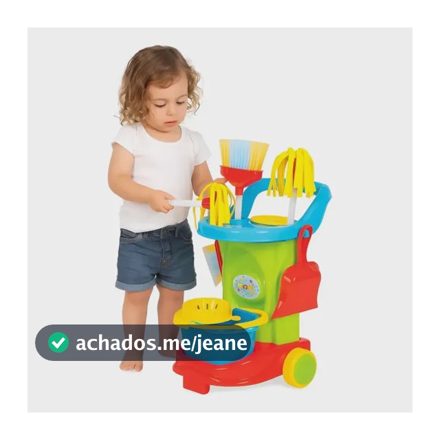 Carrinho Limpeza Infantil Brinquedo Completo Maral