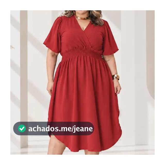Vestido Curto Plus Size Soltinho Manga Curta Tendência Verão