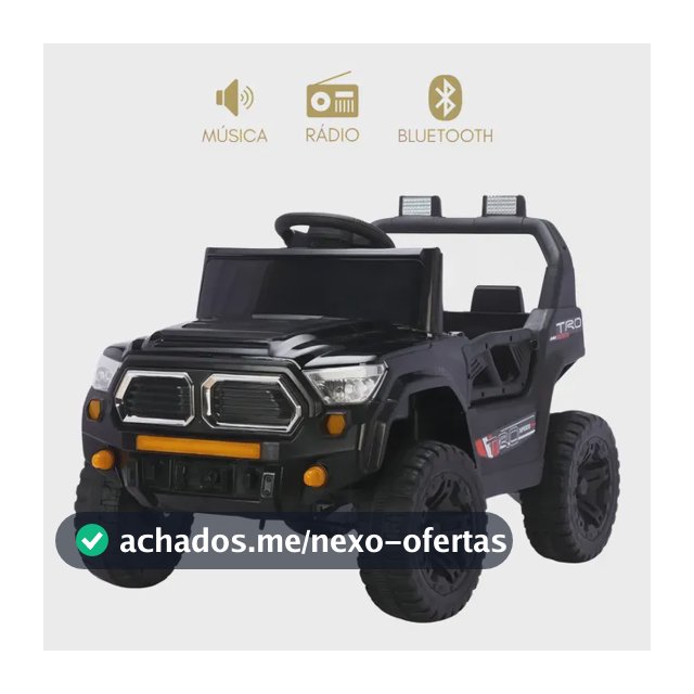 Jipe Elétrico Infantil Bang Toys Black Hawk X 12V Bivolt Com Bluetooth
