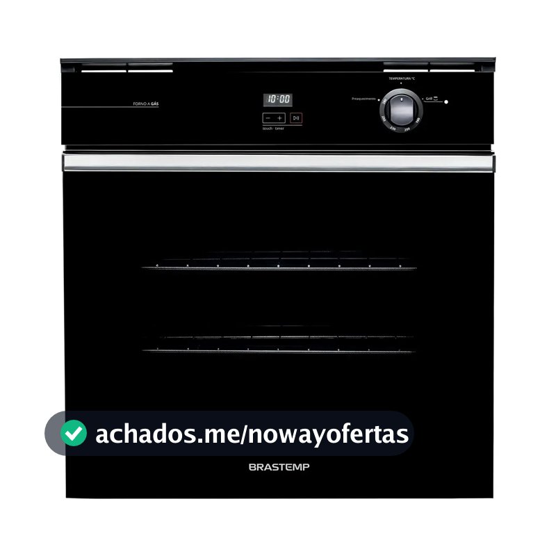 Forno de Embutir a Gás Brastemp 78L Preto Grill - BOA84AE