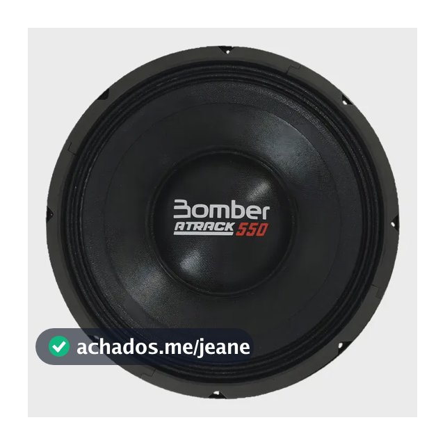 Alto Falante Bomber 12 Pol Woofer Atrack 550w Rms 4 Ohms Cor Preto