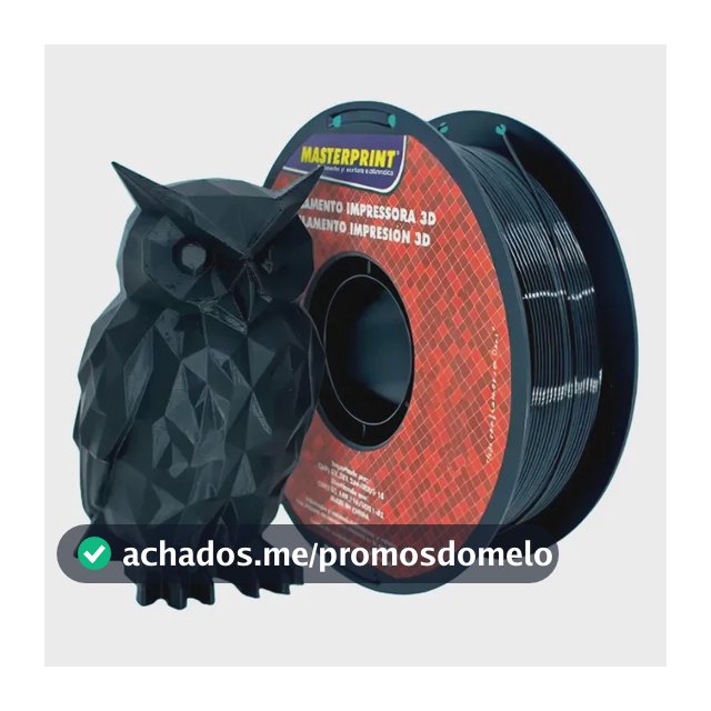 Filamento Masterprint Petg 3d Cor Preto 1.75mm 1kg Original