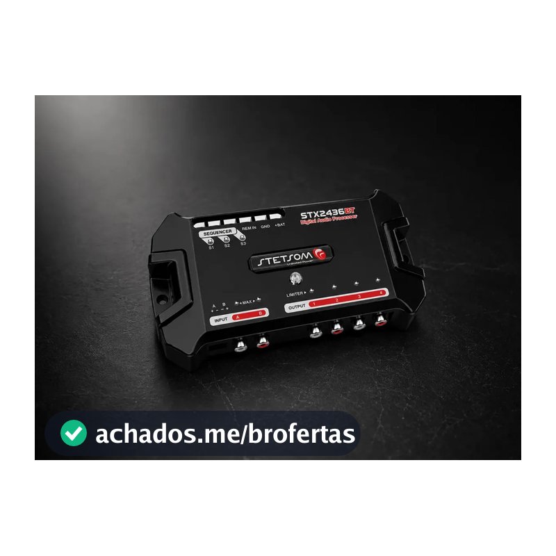 Processador de Áudio Digital Stetsom STX2436BT com Bluetooth TOP