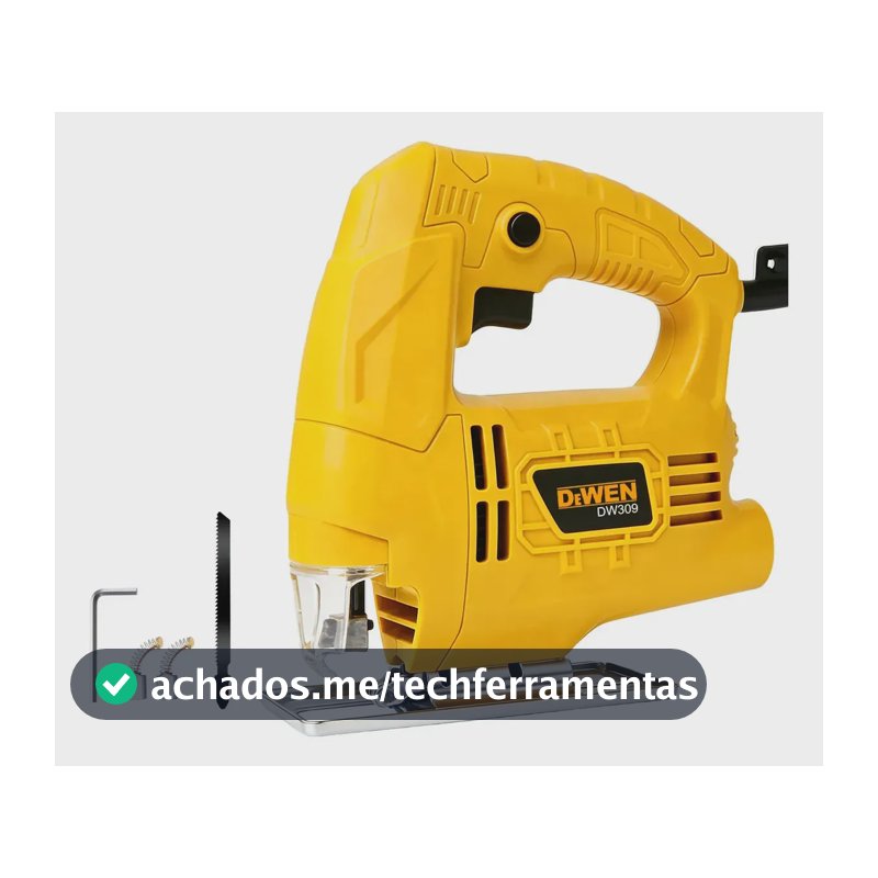 Serra Tico-tico DeWEN Elétrica 600W Com Velocidade Variável 3000 RPM para Marcenaria