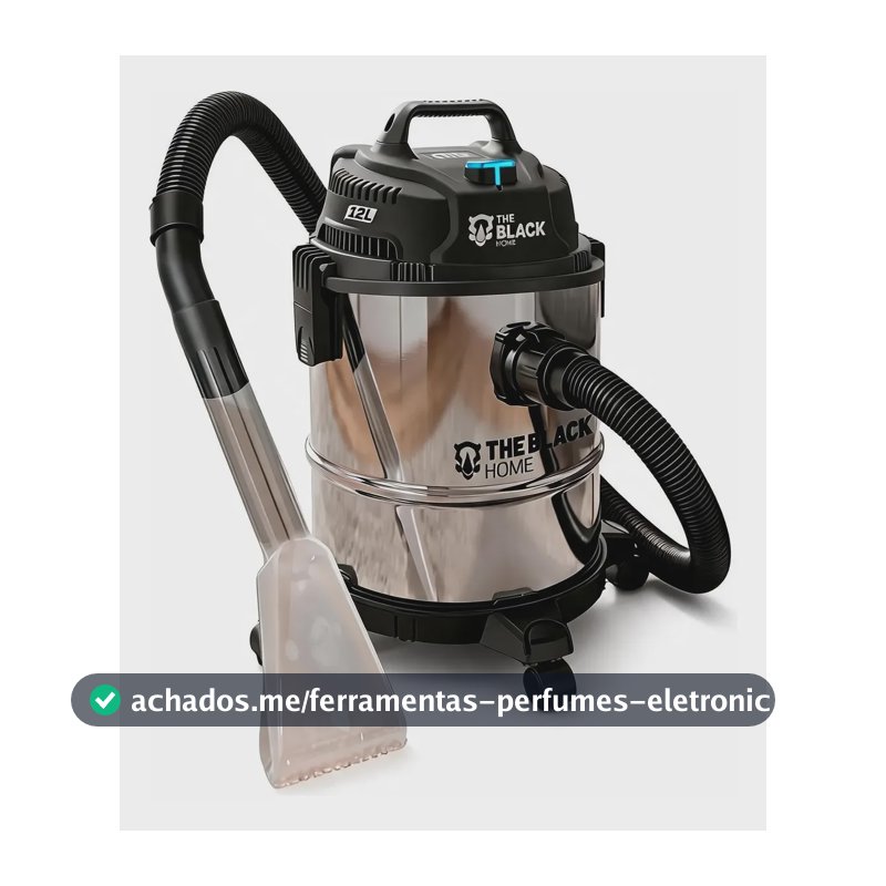 Aspirador Pó Água Inox Turbo 1200w 12 Litros + Bico Extrator Cinza 220v