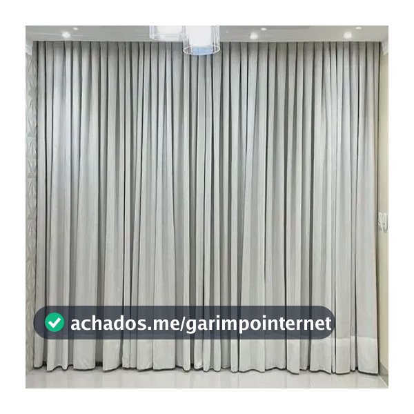 Cortina Trilho Duplo Gaze Linho C/ Blackout 100% 6m X 2,70