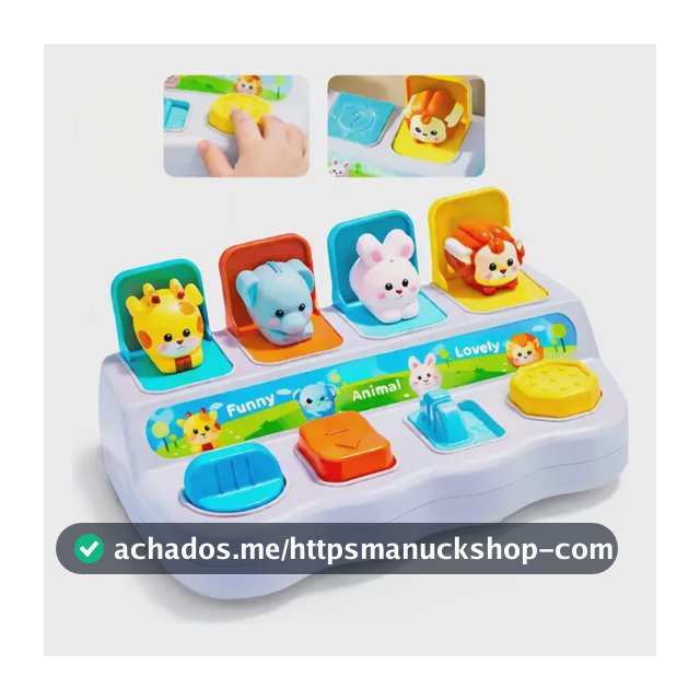 Brinquedo Interativo Bebê Teclado Apertar Estímulo Sensorial Bichinhos