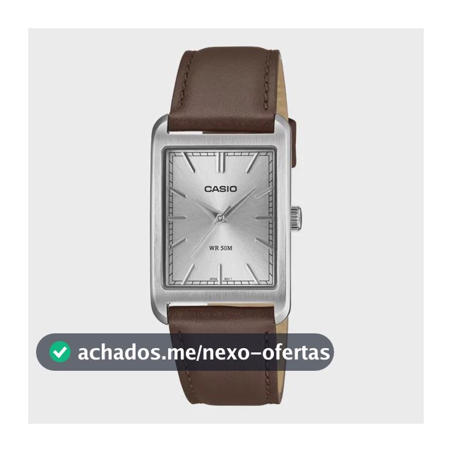 Relógio Casio Tank Standard Mtp-b215l-7avdf Marrom Prateado