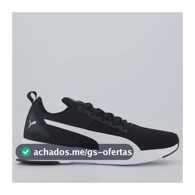 Tenis Puma Flyer Runner Mesh Bdp Preto E Branco