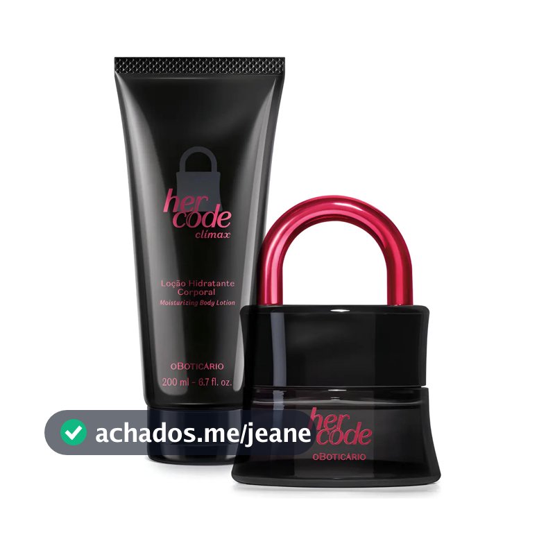 Perfume Her Code Clímax Eau De Parfum 50ml + Loção Corporal Amadeirado