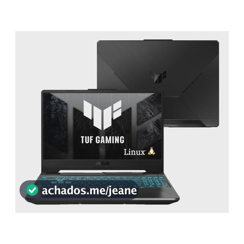 Notebook Gamer ASUS TUF Gaming A15, AMD RYZEN 7, RTX 3050, 8GB RAM, 512GB SSD, Linux KeepOS, Graphite Black - FA506NCG-HN216