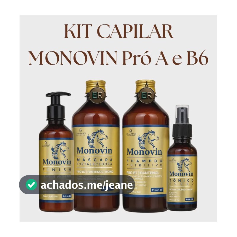 Kit Capilar Monovin Pró A Crescimento E Fortalecimento Fios