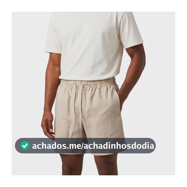 Shorts Linho Masculino Sandrini Casual Verão Confortável