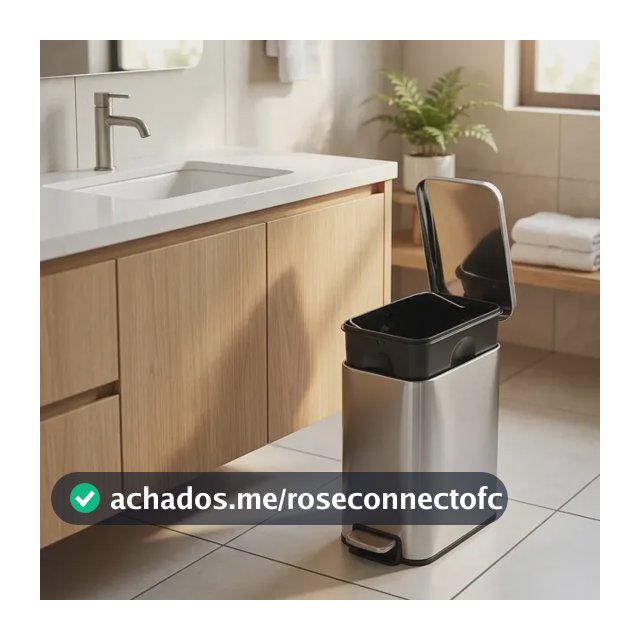 Lixeira De Inox Linea Retangular Multiuso - 5 Litros