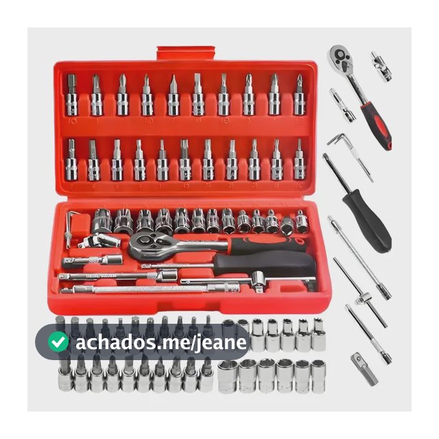 Kit 46 Ferramenta Jogo Chave Catraca Repara Moto Carros Vermelho