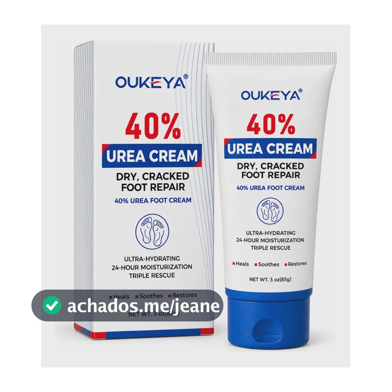 Creme Hidratante Para Pés Secos Oukeya 40% Ureia 2x85g Floral
