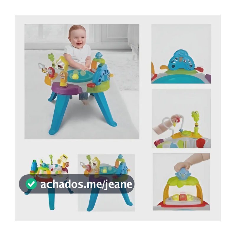 Centro De Atividades Winfun Mesa 2 Em 1 Para Bebês 6m+ Azul, Verde, Vermelho, Amarelo