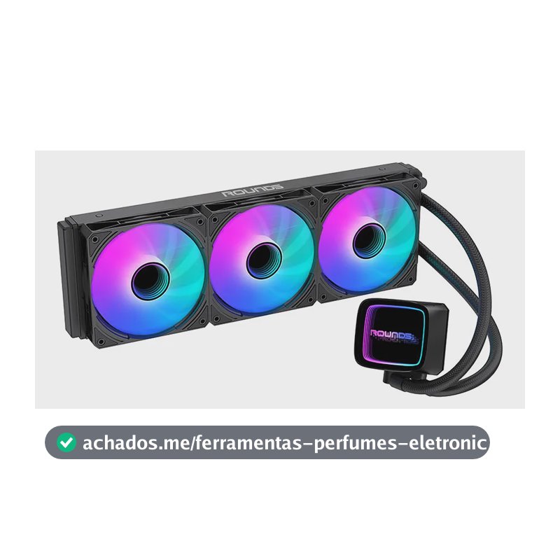 Water Cooler Round 5 Eurus Preto de 360mm Com ARGB Para CPU