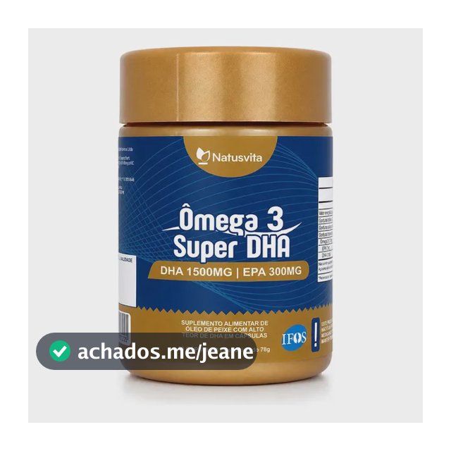 Ômega 3 Super Dha 1.500mg Selo Ifos Concentrado 60 Cáps Sabor Sem sabor