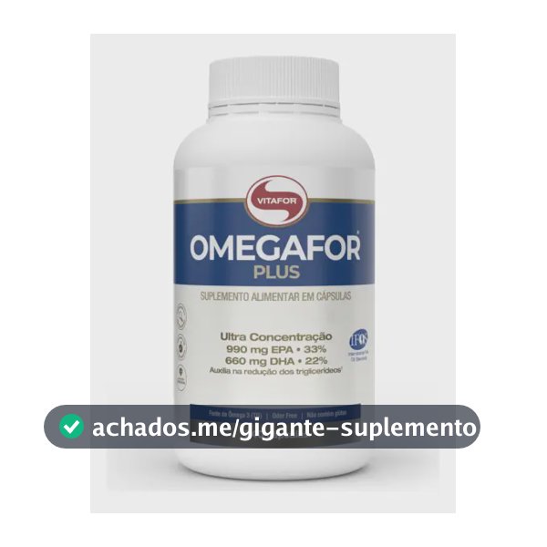 Ômega 3 Vitafor Omegafor Plus em cápsula Sem sabor x 240g de 240 un
