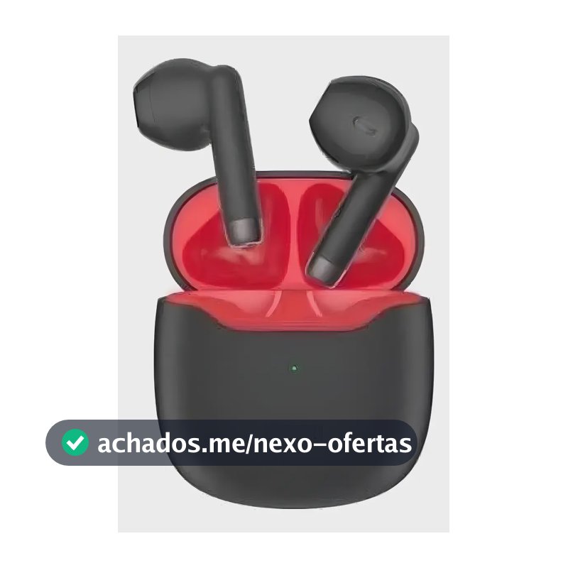 Fone de Ouvido In-ear Bluetooth 5.0 Kaidi KD-771 Preto/Vermelho IPX4 TWS