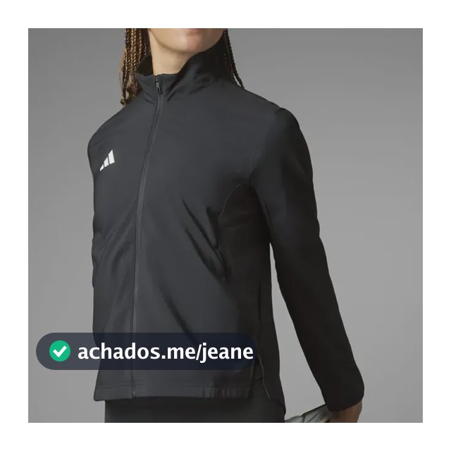 Jaqueta De Corrida Feminina Adizero Essentials adidas Preto G Liso